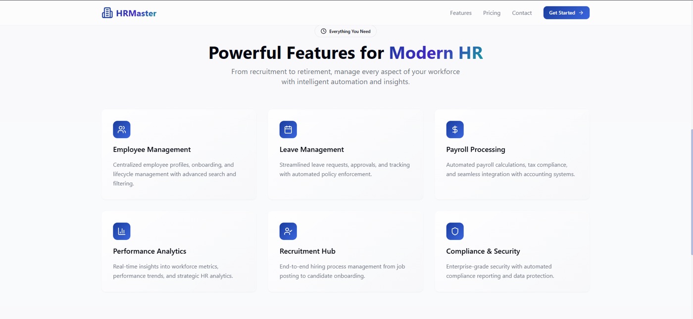 HRMaster features