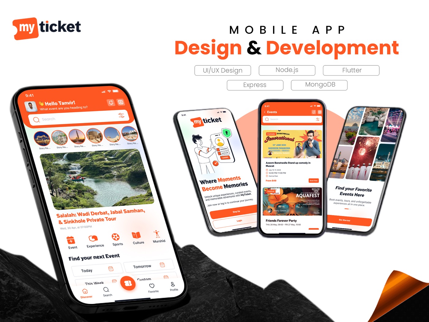 MyTicket — mobile app design and development showcase