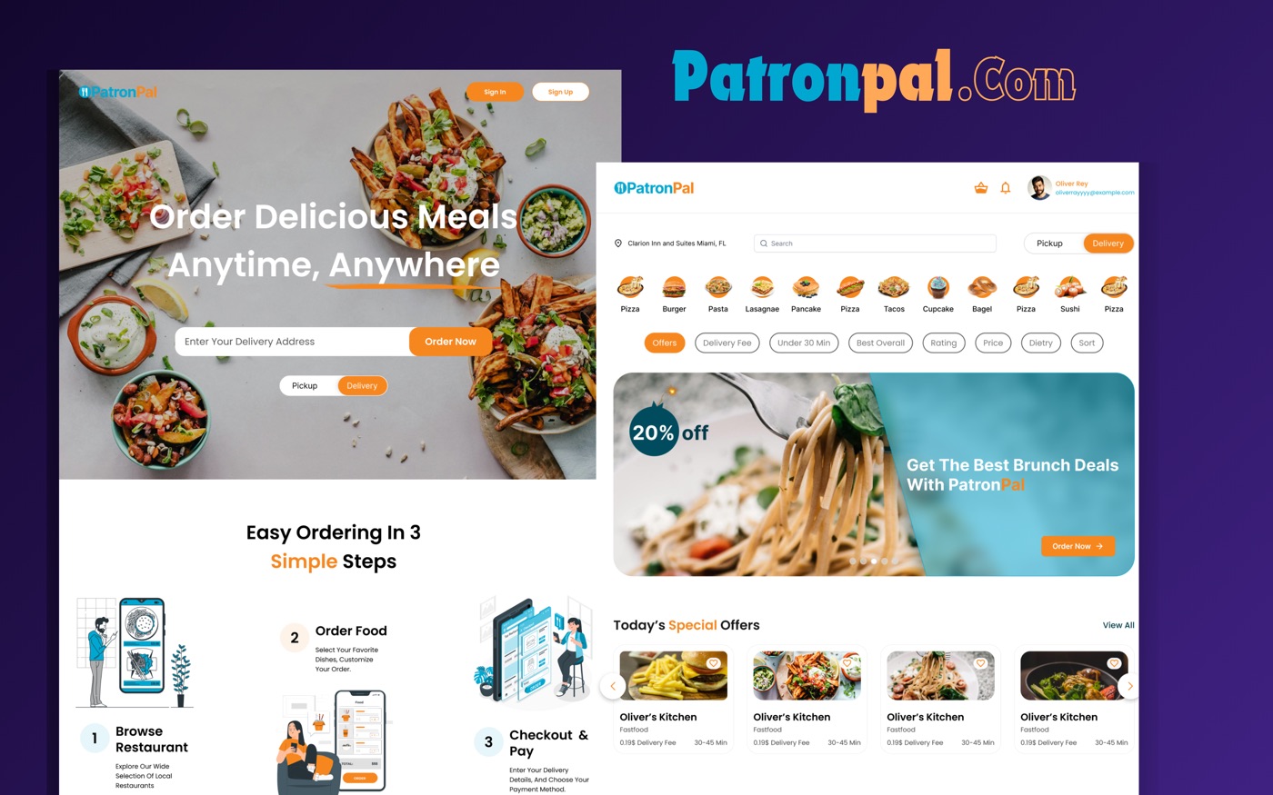 PatronPal ordering platform — browse, search, and checkout