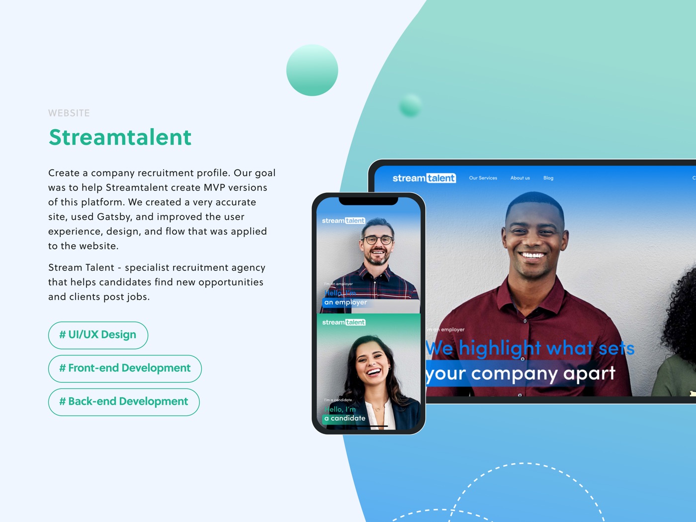 Stream Talent — recruitment platform overview