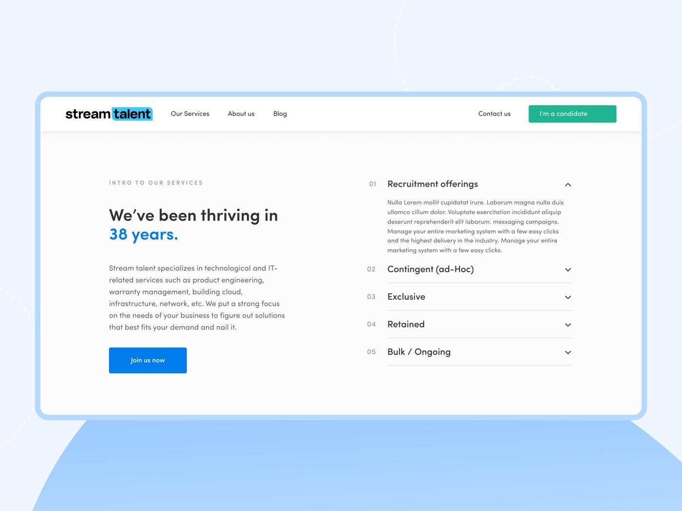 Stream Talent services and recruitment offerings